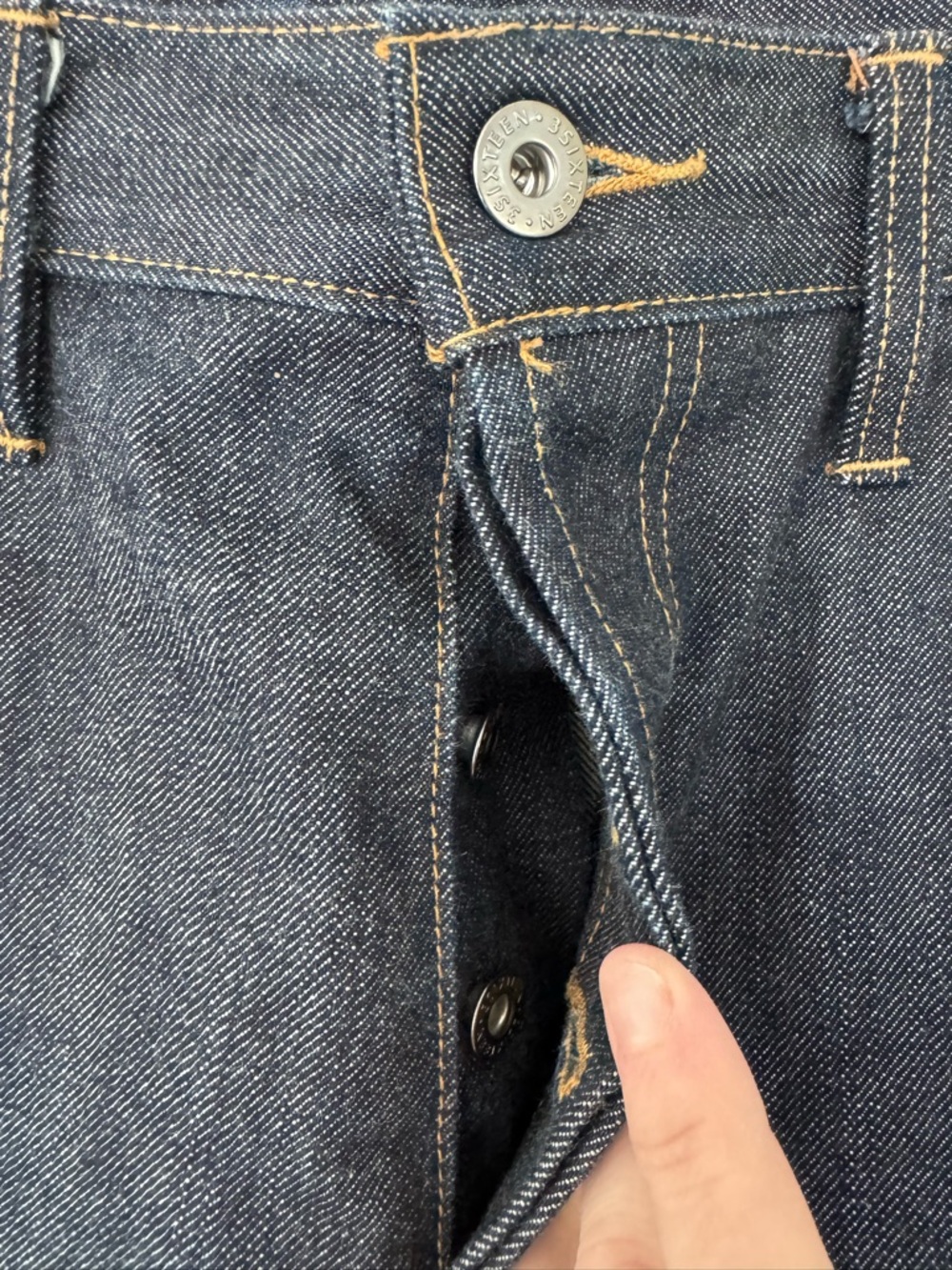3sixteen NT-100x Narrow Tapered Indigo Selvedge Jeans size 33 - Picture 7 of 14
